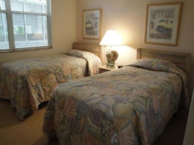 Guest bedroom with twin beds